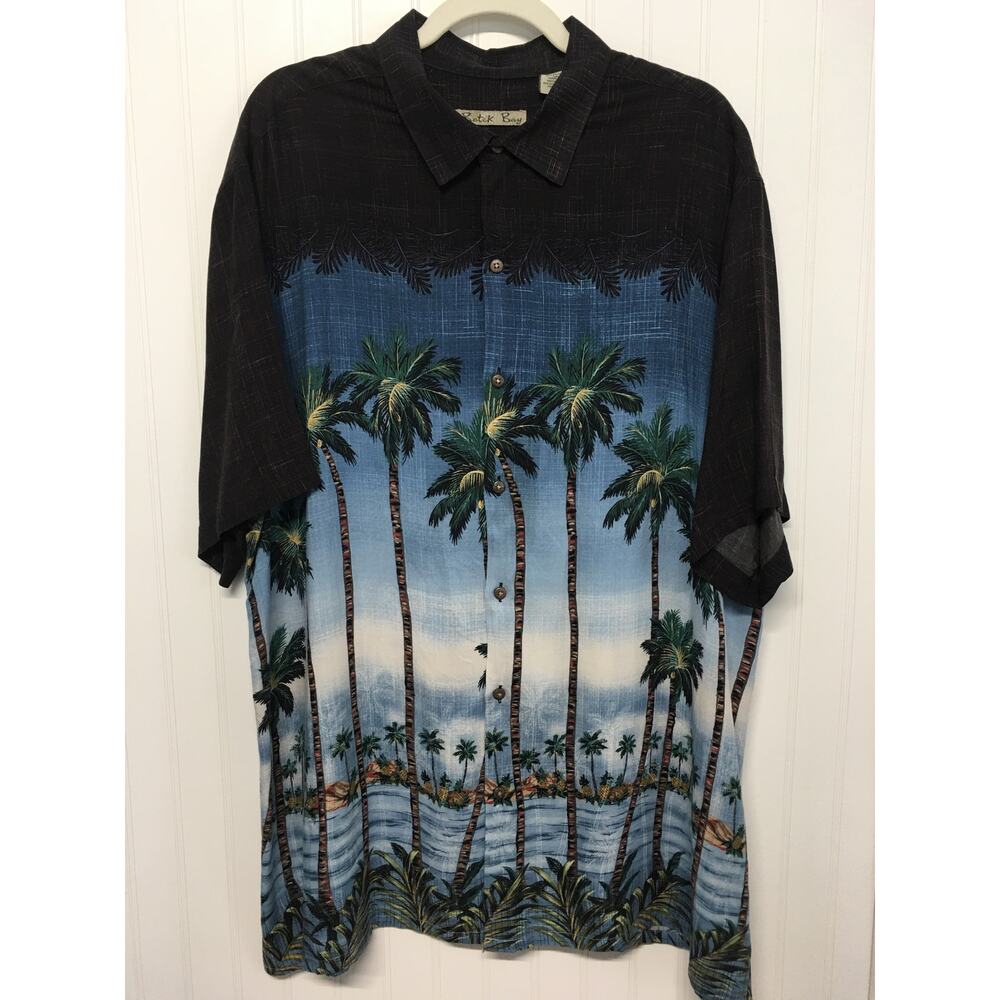 Batik Bay Mens XXL Hawaiian Shirt Palm Tree Beach Button Up Tropical